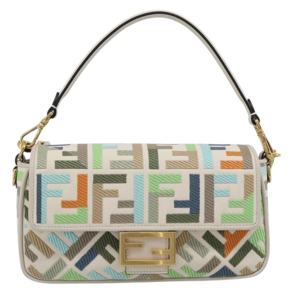 Fendi Zucca Mamma Baguette Shoulder Bag Multicolor